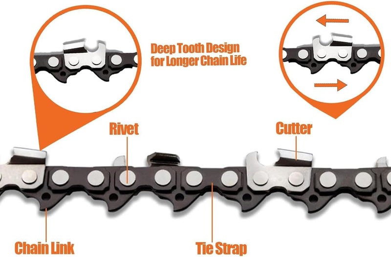GSSHBR 5 Pieces 4 Inch Mini Chainsaw Chain for Stihl GTA 26, 4 Inch Replacement Chains for Cordless Electric Portable Mini Chainsaw for Wood Branch Cutting (28 Drive Links) - Image 4